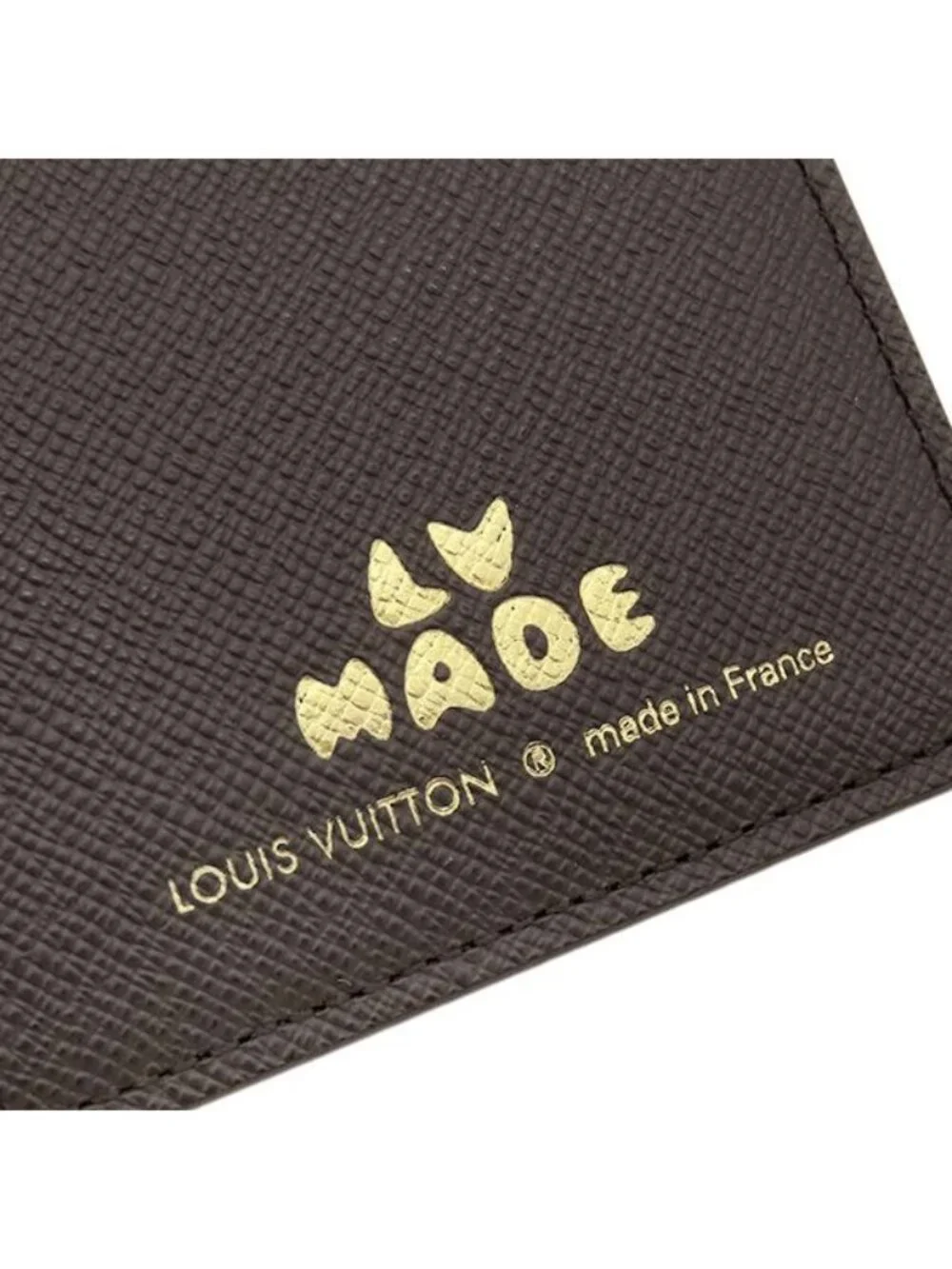 Louis Vuitton Wallet Portefeuille Brazza Monogram Canvas Stripe Gold NIGO
